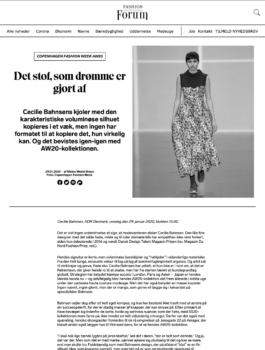 Fashion forum Cecilie Bahnsen